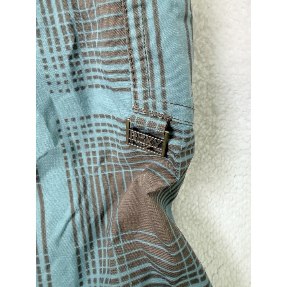 Roxy Womens Utility 5000 Snow Suit One Piece Blue Brown Plaid Ski Snowboard‎ M - Picture 13 of 16